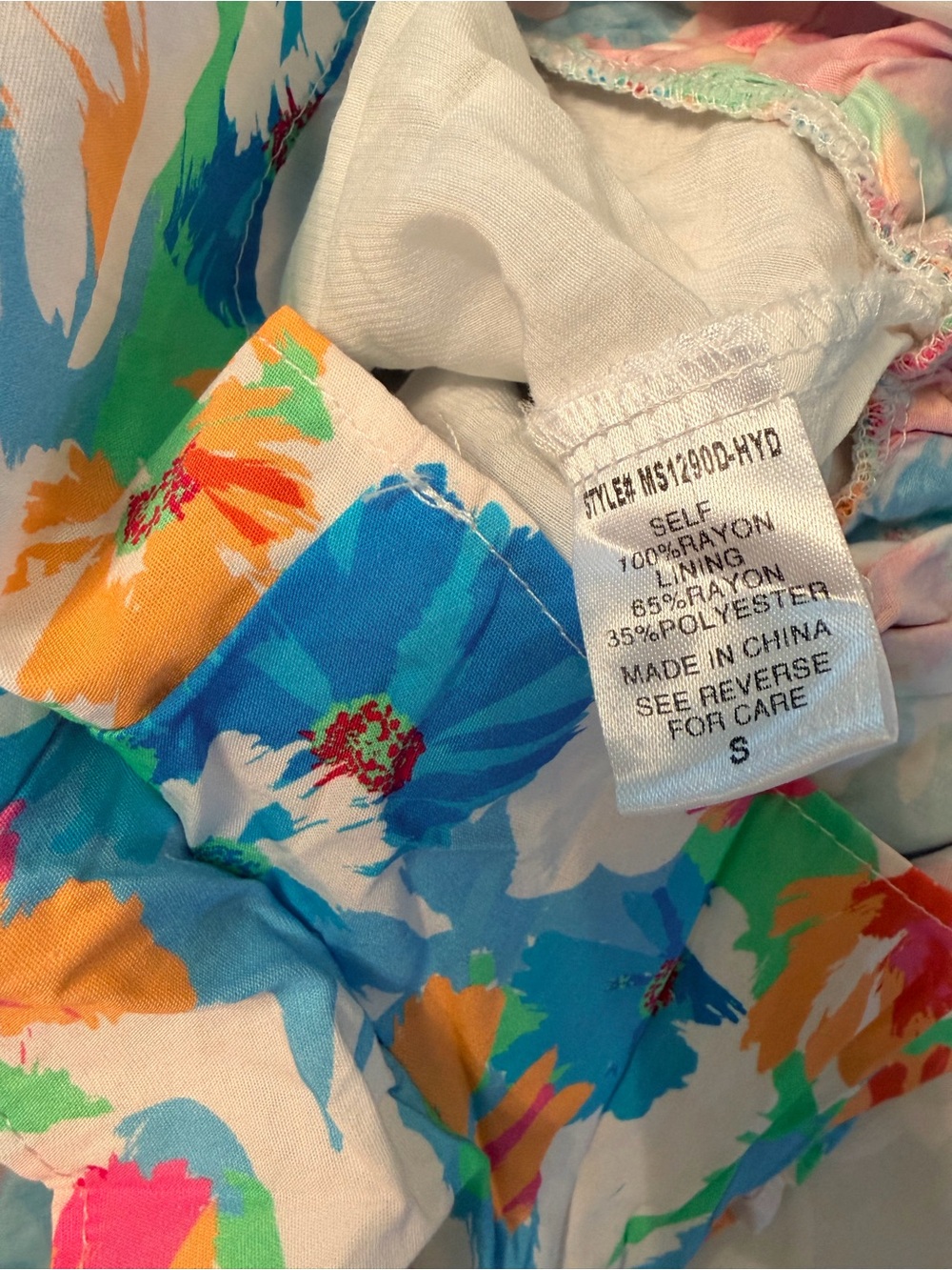 Meet Me in Santorini One-Shoulder Floral Ruffle Romper in Multicolor size S NWT - Picture 4 of 5